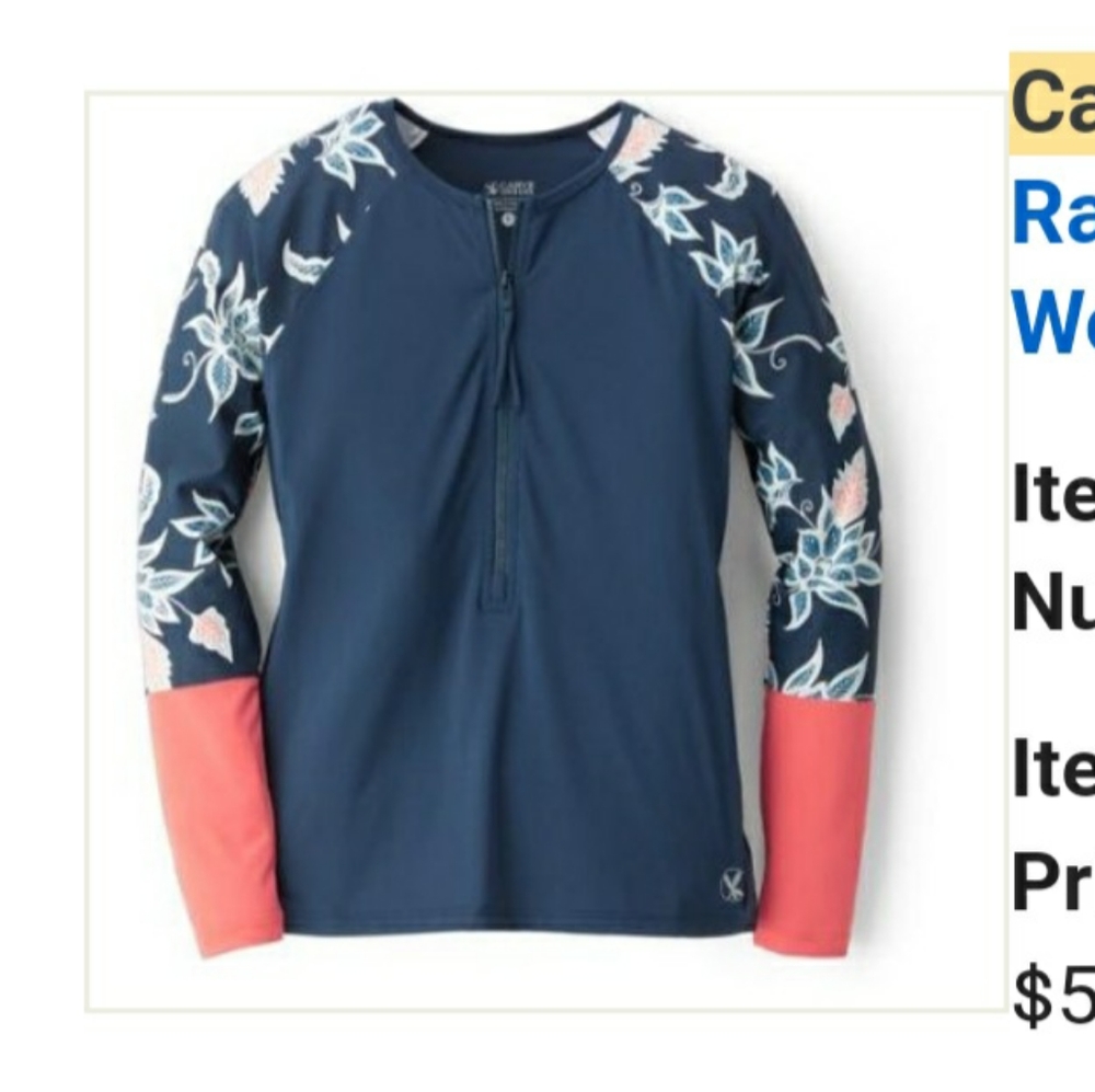 Carve Designs rash guard/sun shirt, leggings UPF50